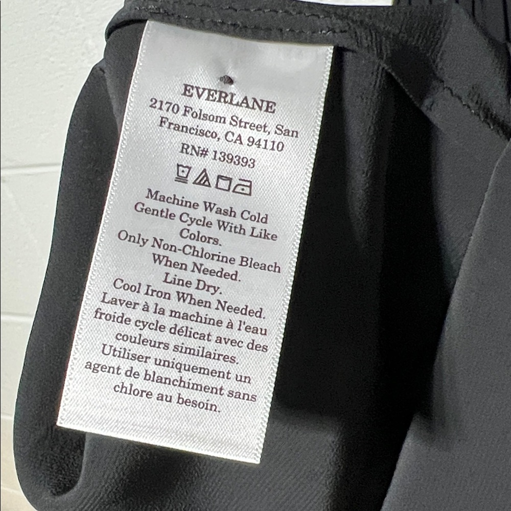 Everlane The Gathered Midi Dress Black  XXS New With Tag - Picture 8 of 10